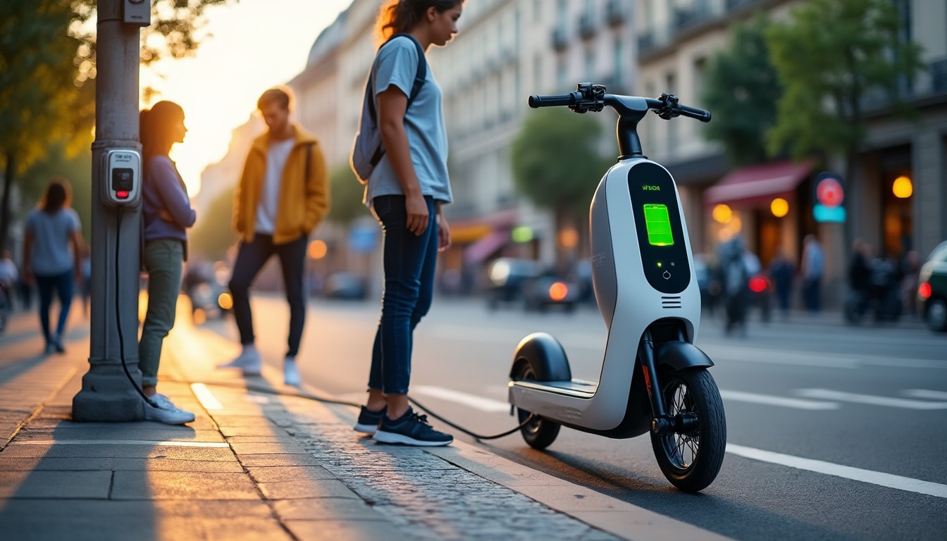 Illustration: Comprendre le fonctionnement des bornes pour recharger une trottinette électrique