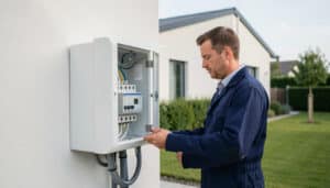 Coffret de coupure Enedis et raccordement électrique