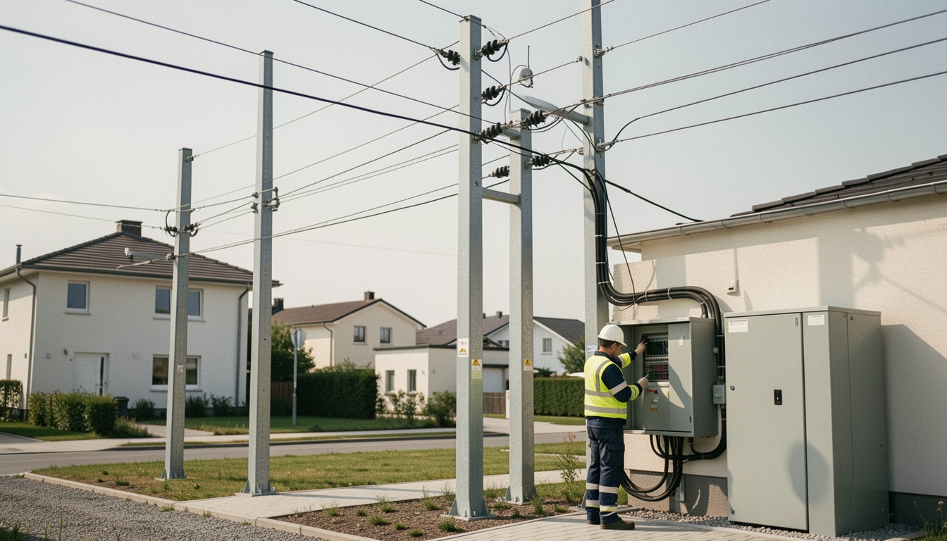 Réseau de distribution électrique et raccordement